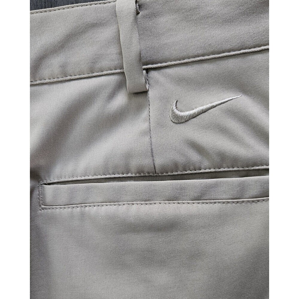 Nike Dri-Fit Men Tan Golf Pants  Standard Fit Khaki Tan Colored Chino Size 34x32 - Picture 8 of 9